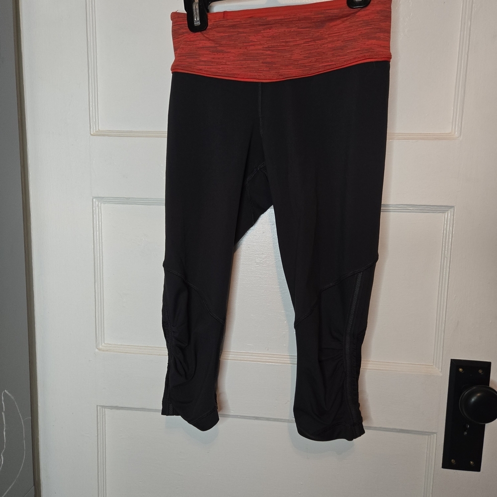 Lululemon Athletica Black and Red Leggings